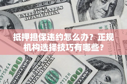 武汉抵押担保违约怎么办？正规机构选择技巧有哪些？