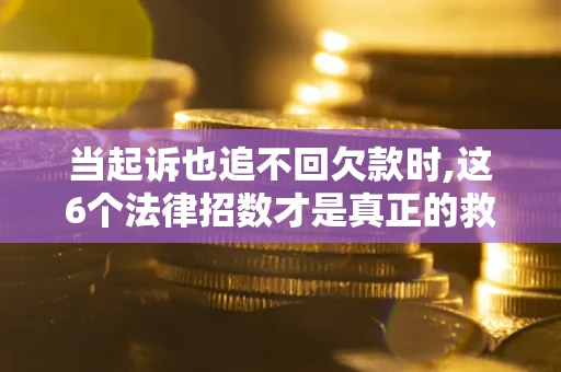 武汉当起诉也追不回欠款时,这6个法律招数才是真正的救命稻草